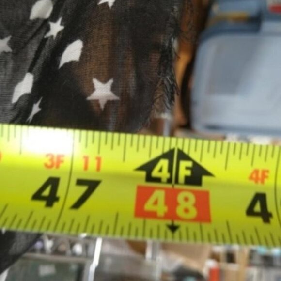 Karl Lagerfeld Large Monogrammed Silk Scarf Black & White - Picture 3 of 3